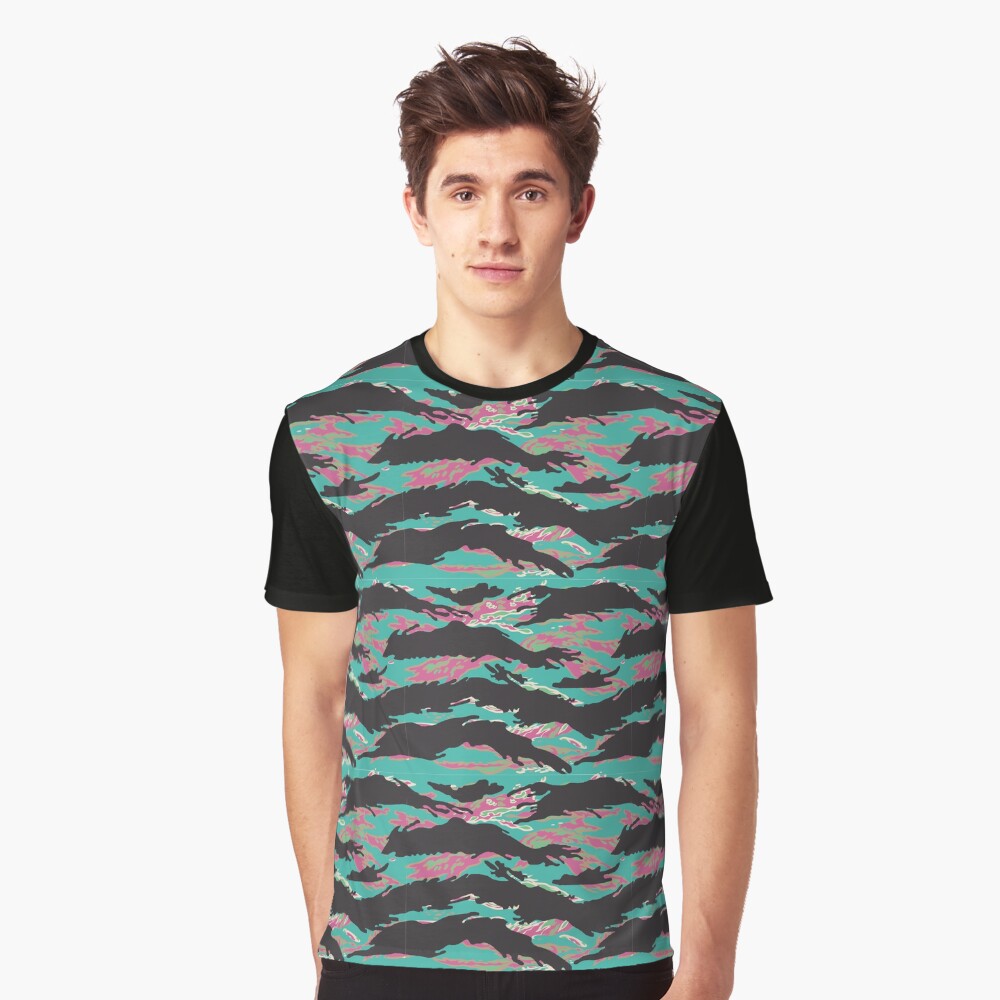 Miami Tiger Stripe Camouflage T Shirt For Sale By Abakan Redbubble