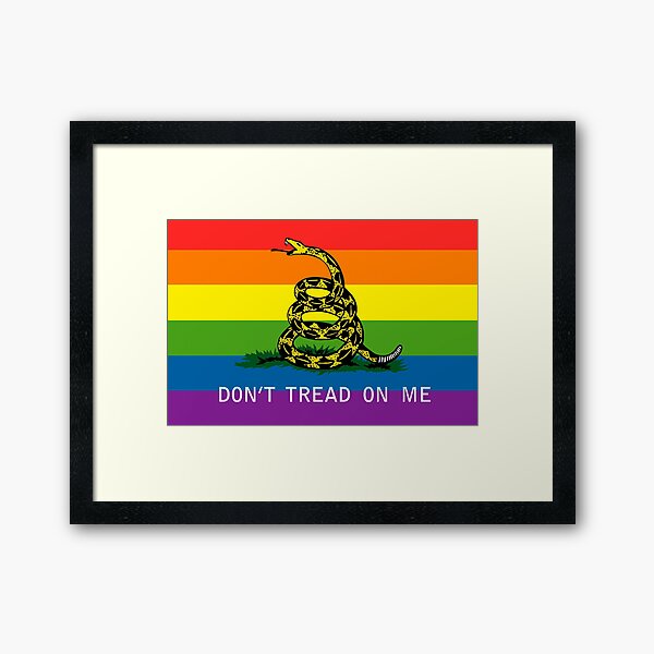 Gadsden Gay Pride Flag Framed Art Print For Sale By MADdesign Redbubble