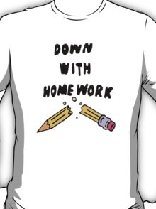 simpsons down with homework shirt