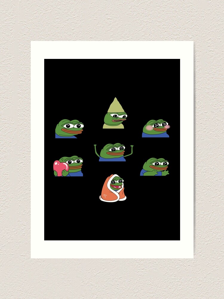 Peepo Twitch Emotes Pack Art Print By Olddannybrown Redbubble