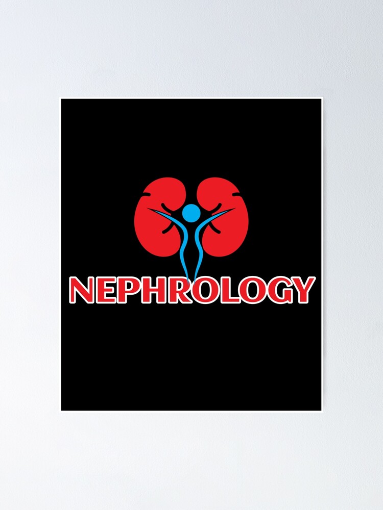 Póster médico renal nefrólogo unidad de diálisis nefrología de