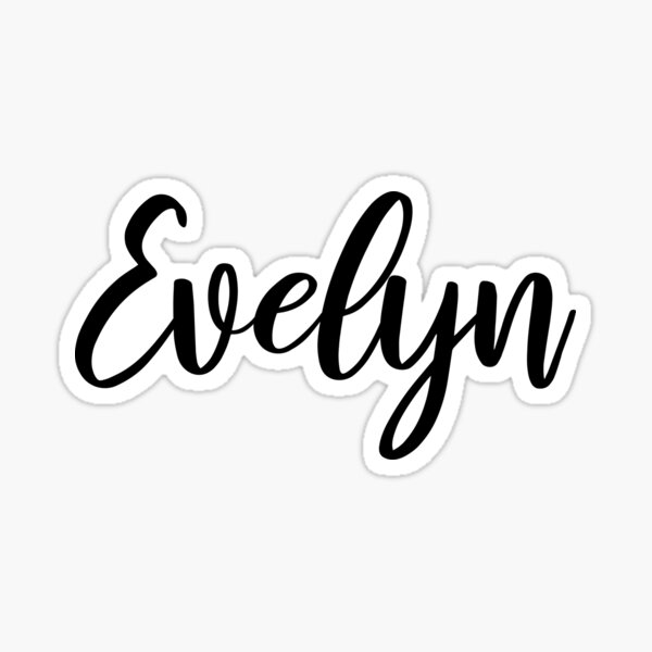 Evelyn Name Handwriting Calligraphy Sticker For Sale By