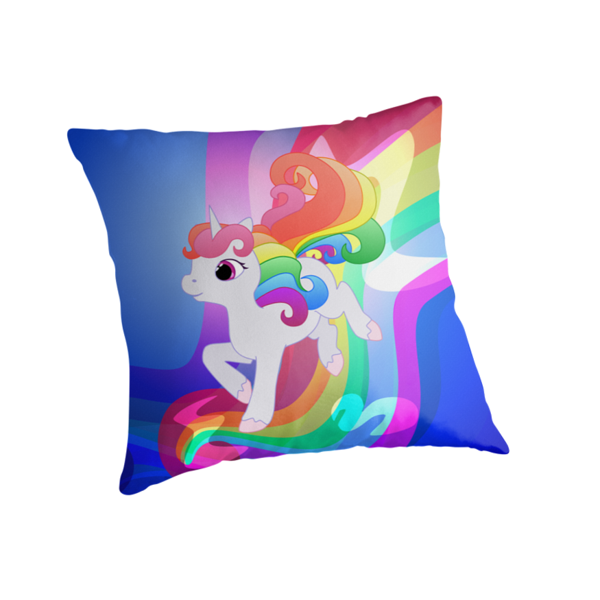 rainbow unicorn pillow