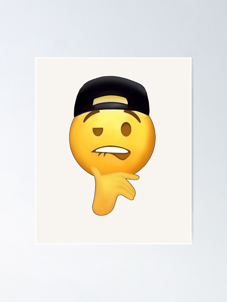 Swag Jutsu Lip Biting Emoji Fuckboy Emoji Meme Poster By Dkhissi Dk