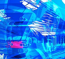 Blue Subway Background by aurielaki