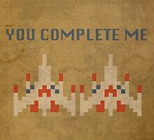 Galaga You Complete Me by scienceispun