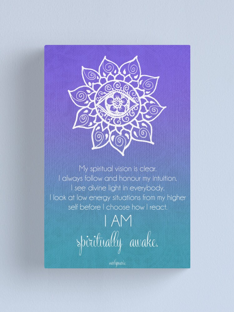 Third Eye Chakra Affirmation Canvas Print For Sale By CarlyMarie