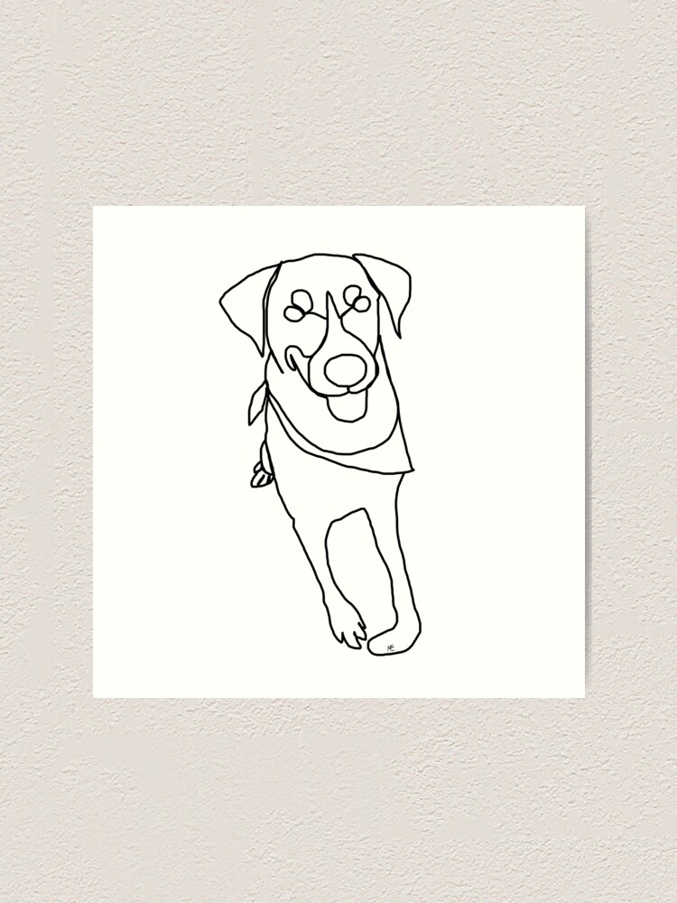 L Mina Art Stica Perro En Dibujo De Una Sola L Nea Dibujo De L Nea