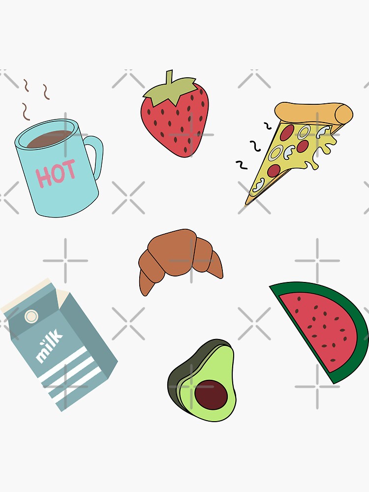 Kawaii Foods Sticker For Sale By DariaStones Redbubble