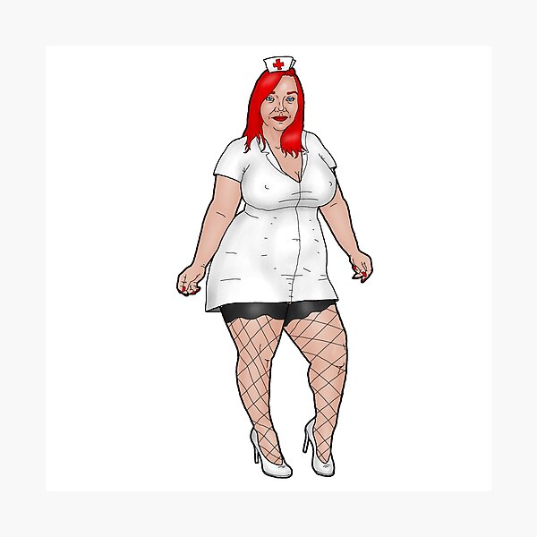 Sexy Bbw Pin Up Nurse Photographic Print For Sale By Pinupsandpulp