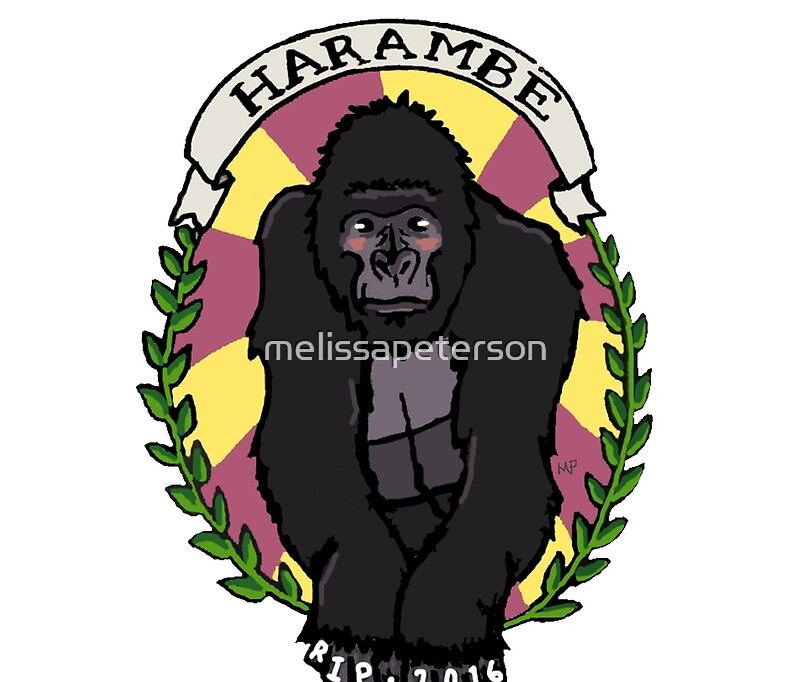 Harambe Drawing: Travel Mugs | Redbubble