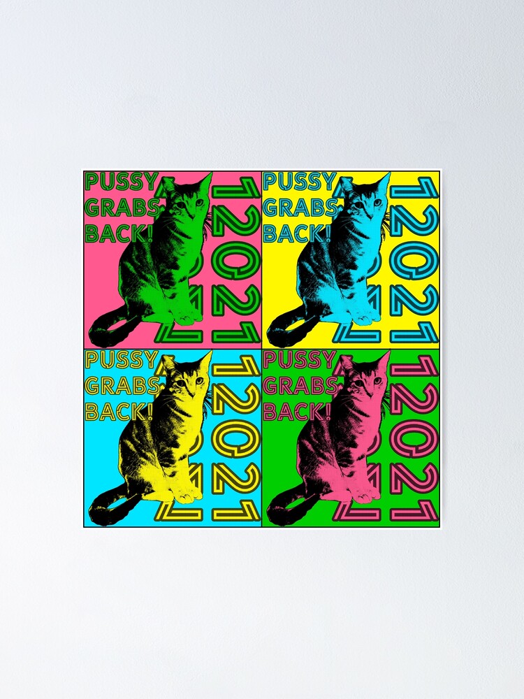 Pussy Grabs Back Variant Poster By Podcatsters Redbubble