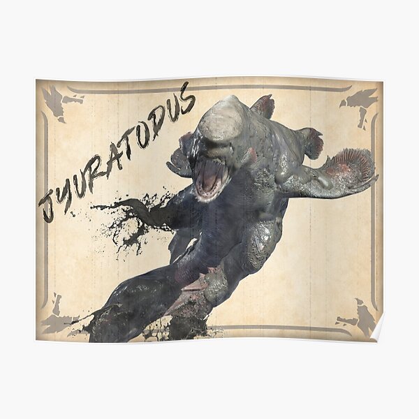 Monster Hunter Rise Jyuratodus Poster For Sale By Velvetzone