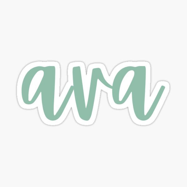 Ava Name Sage Green Sticker For Sale By Moxsto Redbubble