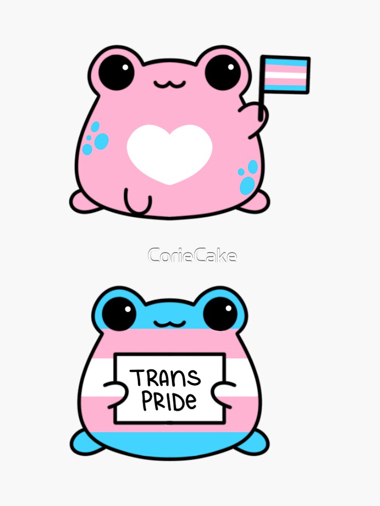 Trans Pride Frogs Sticker For Sale By Coriecake Redbubble