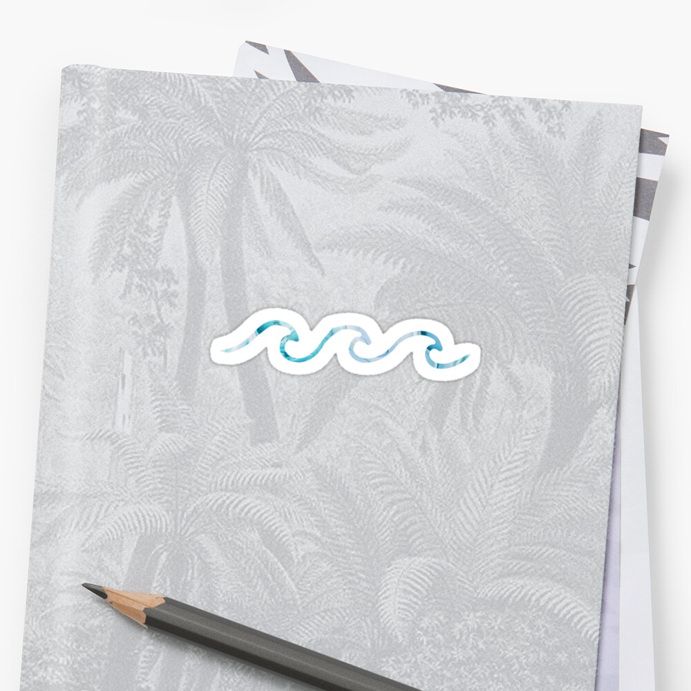 Waves Stickers By Kayceedesigns Redbubble