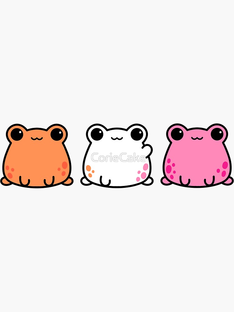 Subtle Lesbian Pride Frogs Sticker For Sale By Coriecake Redbubble