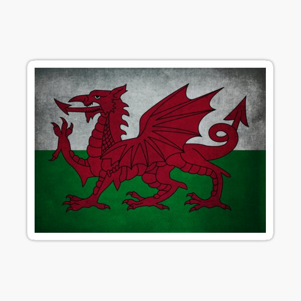 Welsh Flag Sticker For Sale By Calray Redbubble