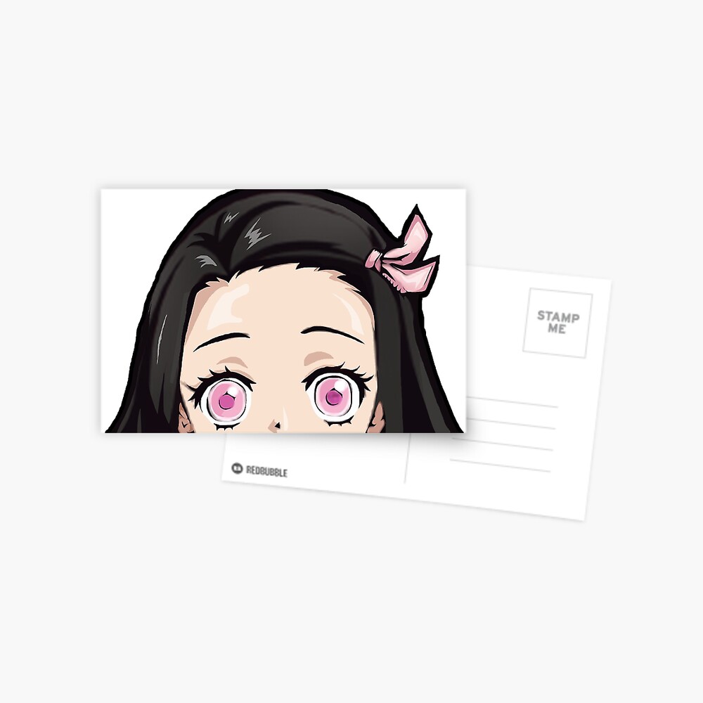 Nezuko Kamado Peeking Car Decal Demon Slayer Postcard By