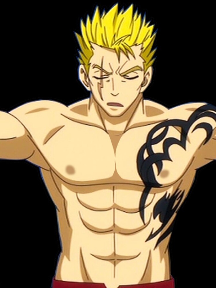 Shirtless Laxus Dreyar Natsu Dragneel Gray Fullbuster Fairy Tail