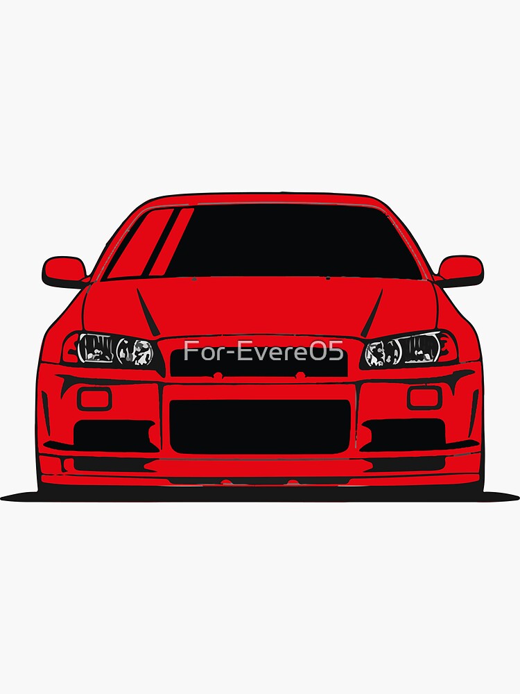 Skyline R Gtr Sticker For Sale By For Evere Redbubble