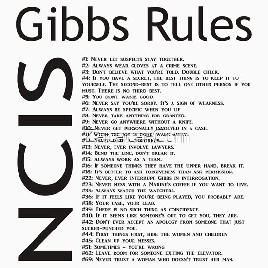 Gibbs Rules Printable Customize and Print