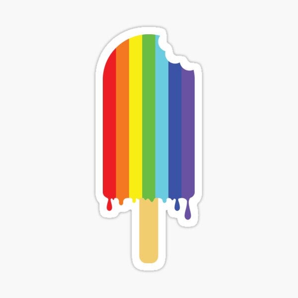 Bite Into Ice Cream Rainbow Gay Lesbian Ice Cream Lgbtq Bisexual Pride