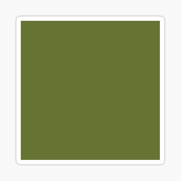 Muddy Green Solid Color Sticker For Sale By Mila Redbubble