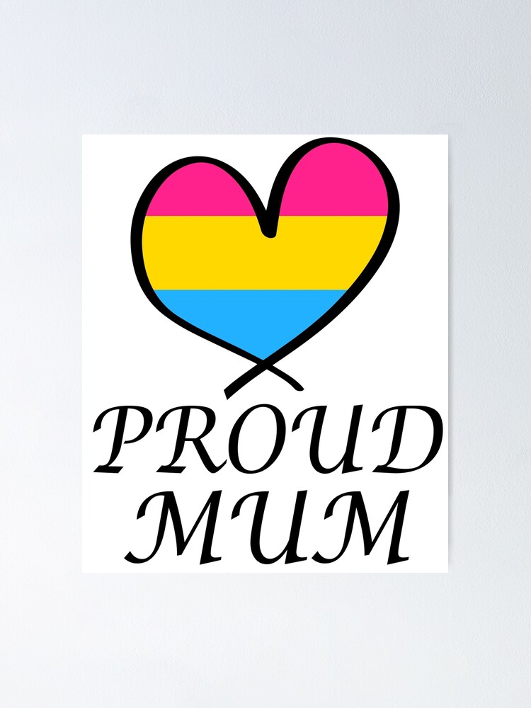 Proud Mum Lgbt Gay Pride Month Pansexual Flag Poster By Artbypond