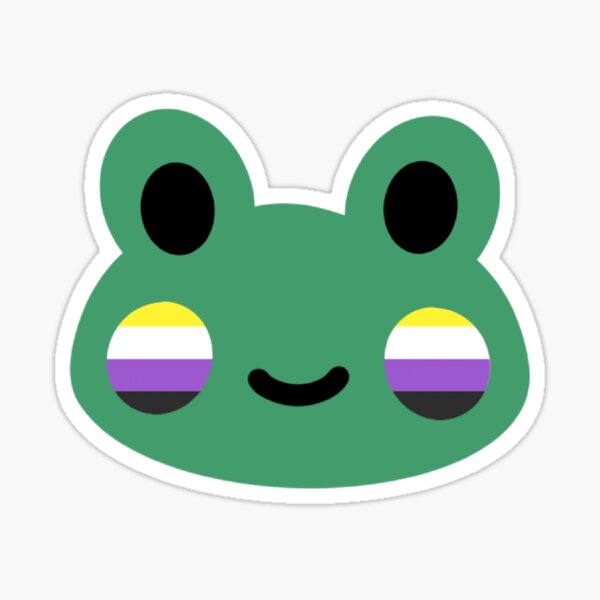 Non Binary Pride Frog Sticker For Sale By Prc1504 Redbubble