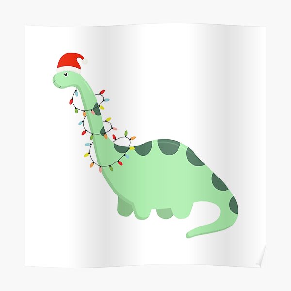 Cute Dinosaur Happy New Year Poster For Sale By YuliaLark Redbubble