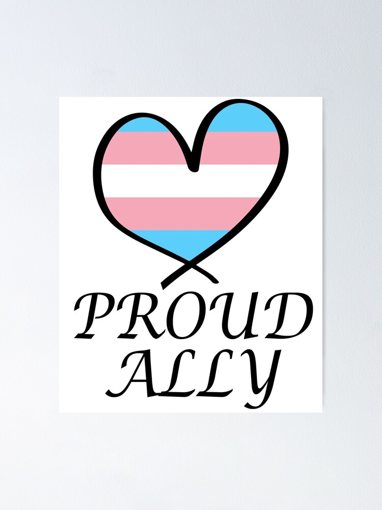 Proud Ally Lgbt Gay Pride Month Transgender Flag Poster By Artbypond