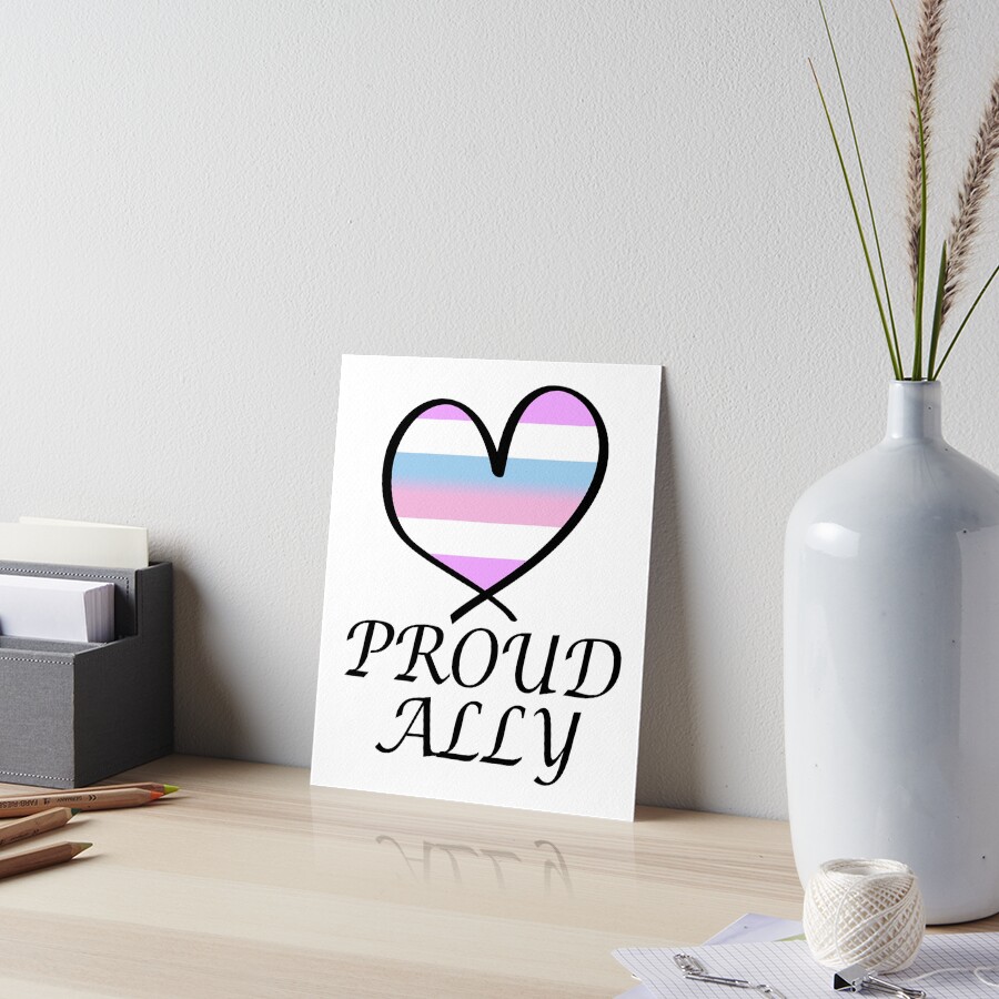 Proud Ally LGBT Gay Pride Month Intersex Flag Art Board Print By