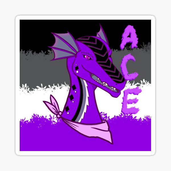 Ace Pride Dragon Sticker For Sale By RJs Dragons Redbubble