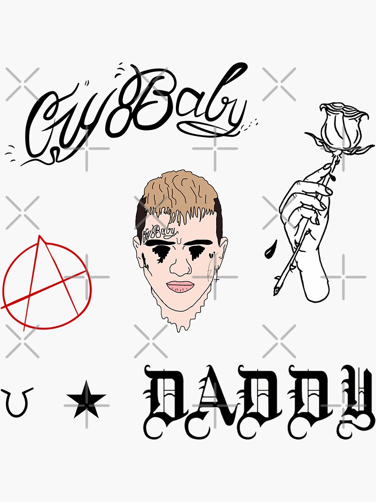 Lil Peep Tattoo Pack Sticker For Sale By Tumfei Redbubble