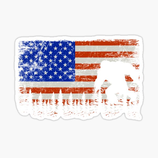 Sasquatch Sasquatch American Flag Bigfoot Bigfoot American Flag