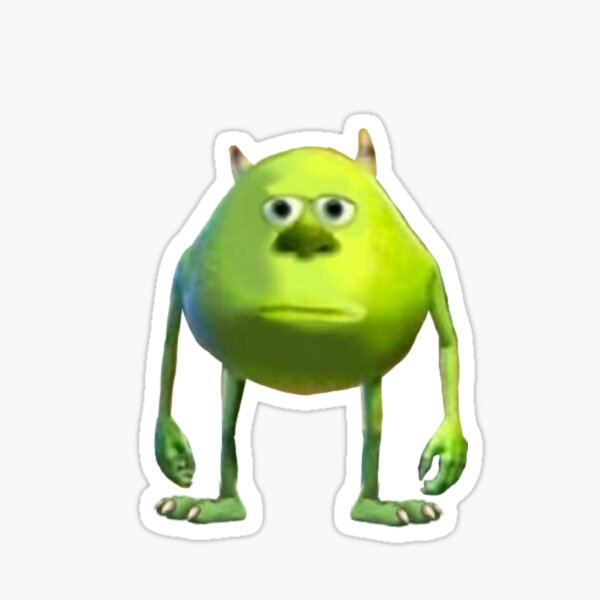 Mike Wazowski Sulivan Face Meme Sticker Sticker For Sale By Edd