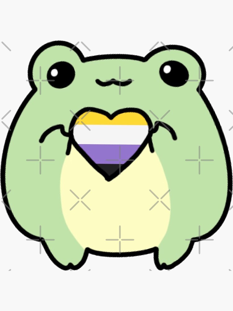 Pride Frogs Non Binary Flag Sticker For Sale By Goetzrae Redbubble