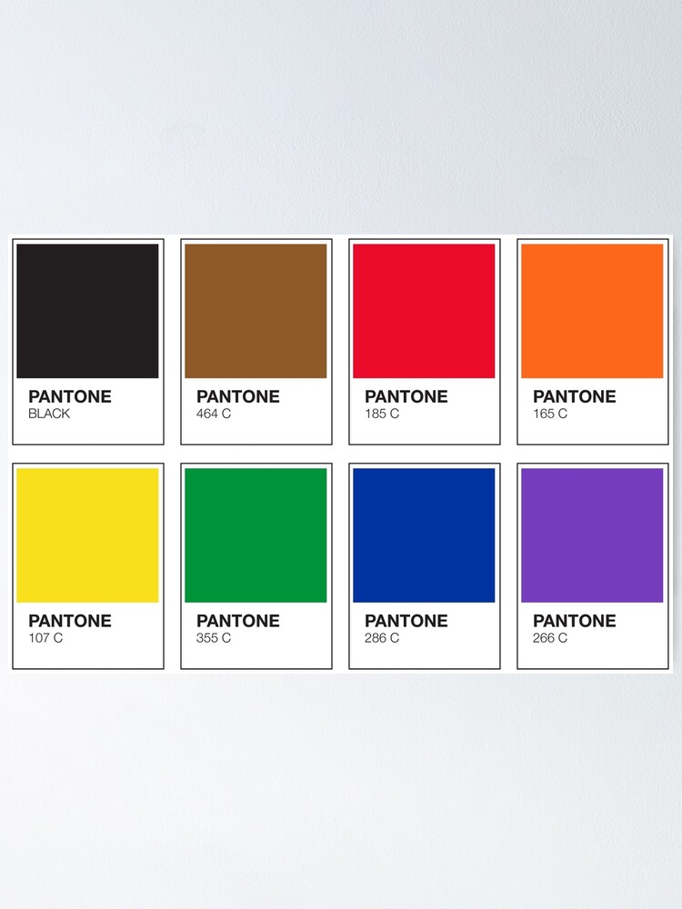 Pantone Pride Poc Rainbow Poster For Sale By Theladynymeria Redbubble