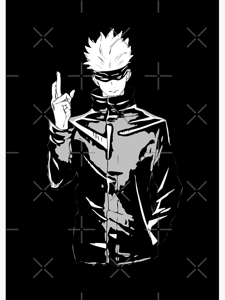 Satoru Gojo Jujutsu Kaisen Black White Sticker For Sale By Mna