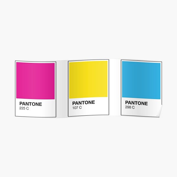 Pantone Pride Pansexual Poster For Sale By Theladynymeria Redbubble