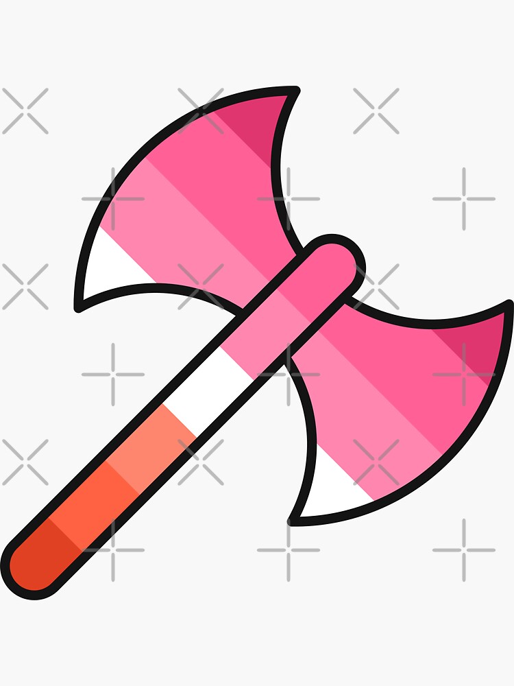 Lesbian Pride Axe Symbol Sticker By Afterglass Redbubble