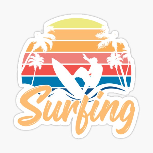 Vintage Surf Sticker For Sale By Ubantee Redbubble