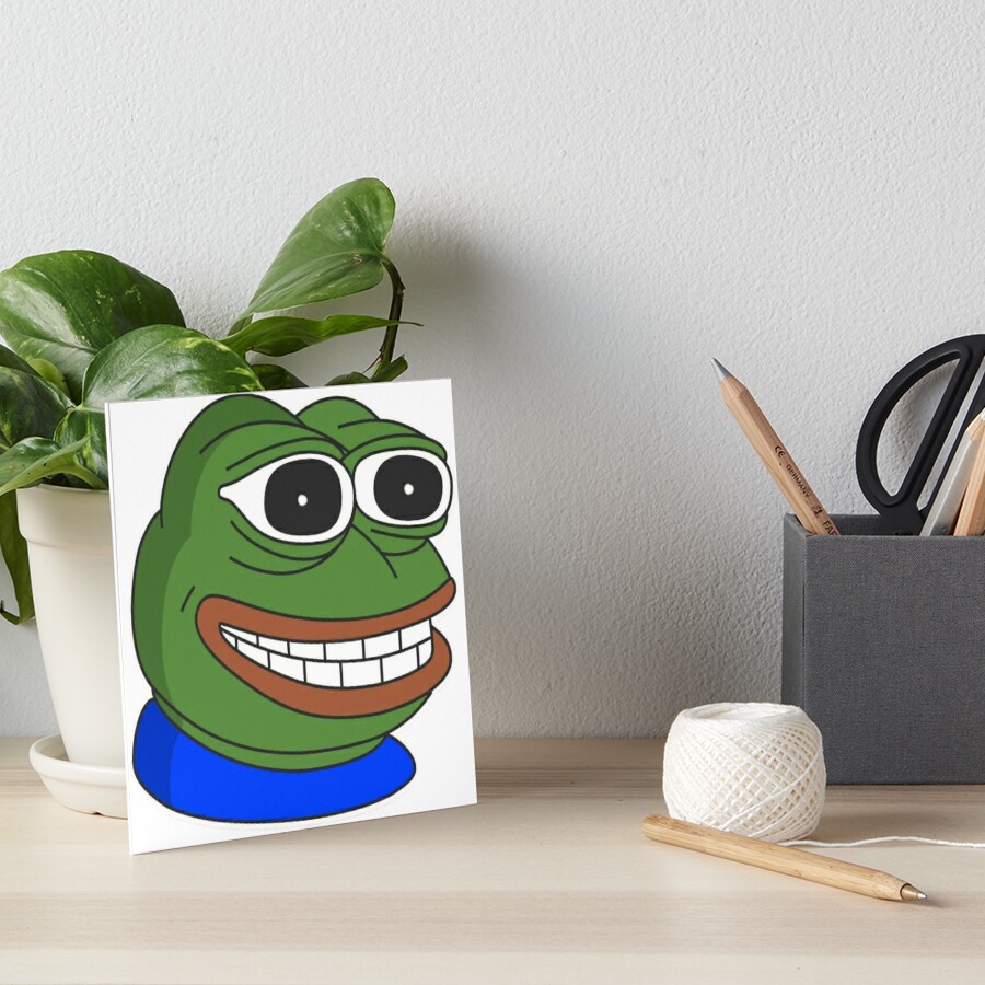 Pepe The Frog Big Eyes Meme Art Board Print By Alex Redbubble