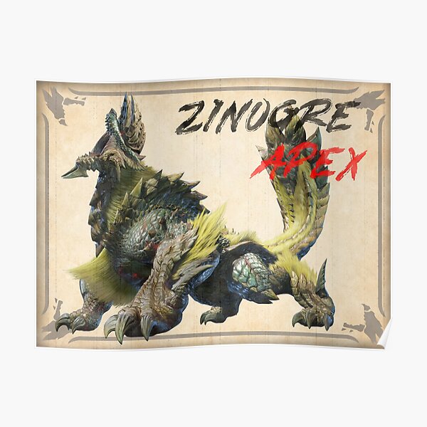 Monster Hunter Rise Zinogre Apex Poster For Sale By Velvetzone