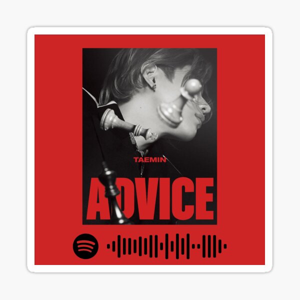 TAEMIN ADVICE Spotify Code Sticker For Sale By LainysShop