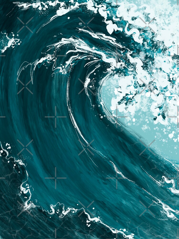 Ocean Wave Sticker For Sale By Caramellacarmel Redbubble