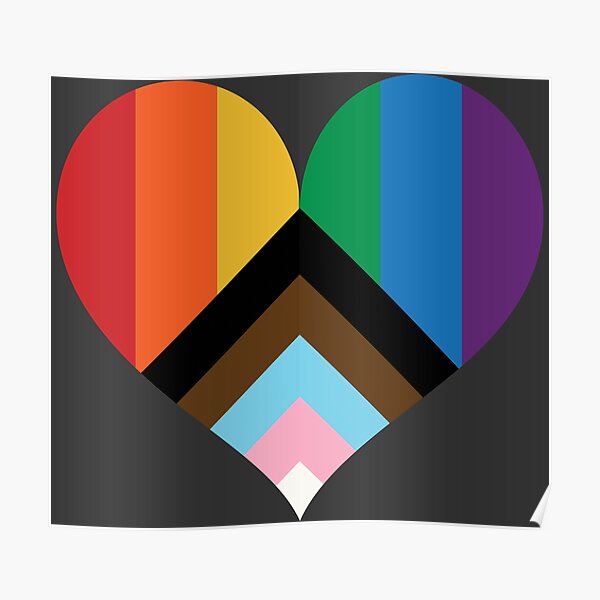 Gay Pride Flag Heart Rebooted Progress Pride Transgender BIPOC