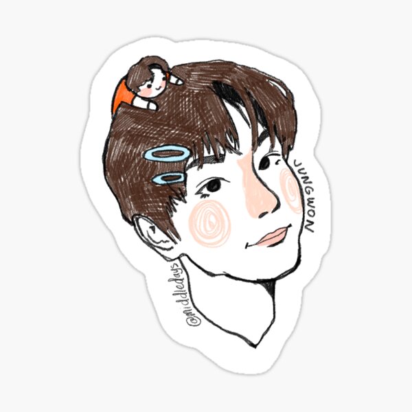 Enhypen Jungwon Sticker Sticker For Sale By Middledays Redbubble