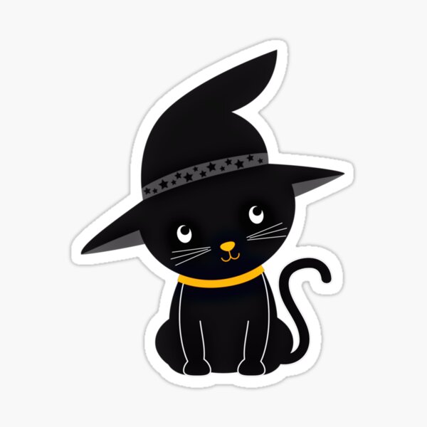 Black Cat Sticker For Sale By Aladdino Redbubble